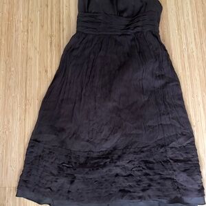 J Crew strapless cocktail dress dark brown